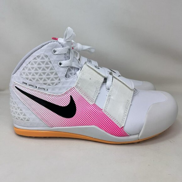 Nike Zoom Javelin Elite 3 Track Spikes White Pink Men’s Size 9 - Picture 1 of 8